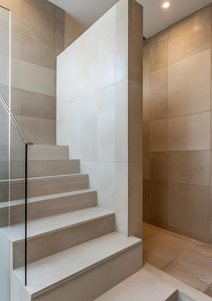 Escaleras interiores iluminadas